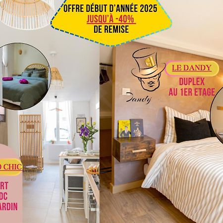 Ideal Pro & Couple - 2 Logements Theme Boho Chic Rdc & Dandy 1Er Etage - Quartier Calme - Jardin - Wifi Hd - Smart Tv - Parking Gratuit - Proche Centre & Transports - Ask Home Valenciennes Esterno foto