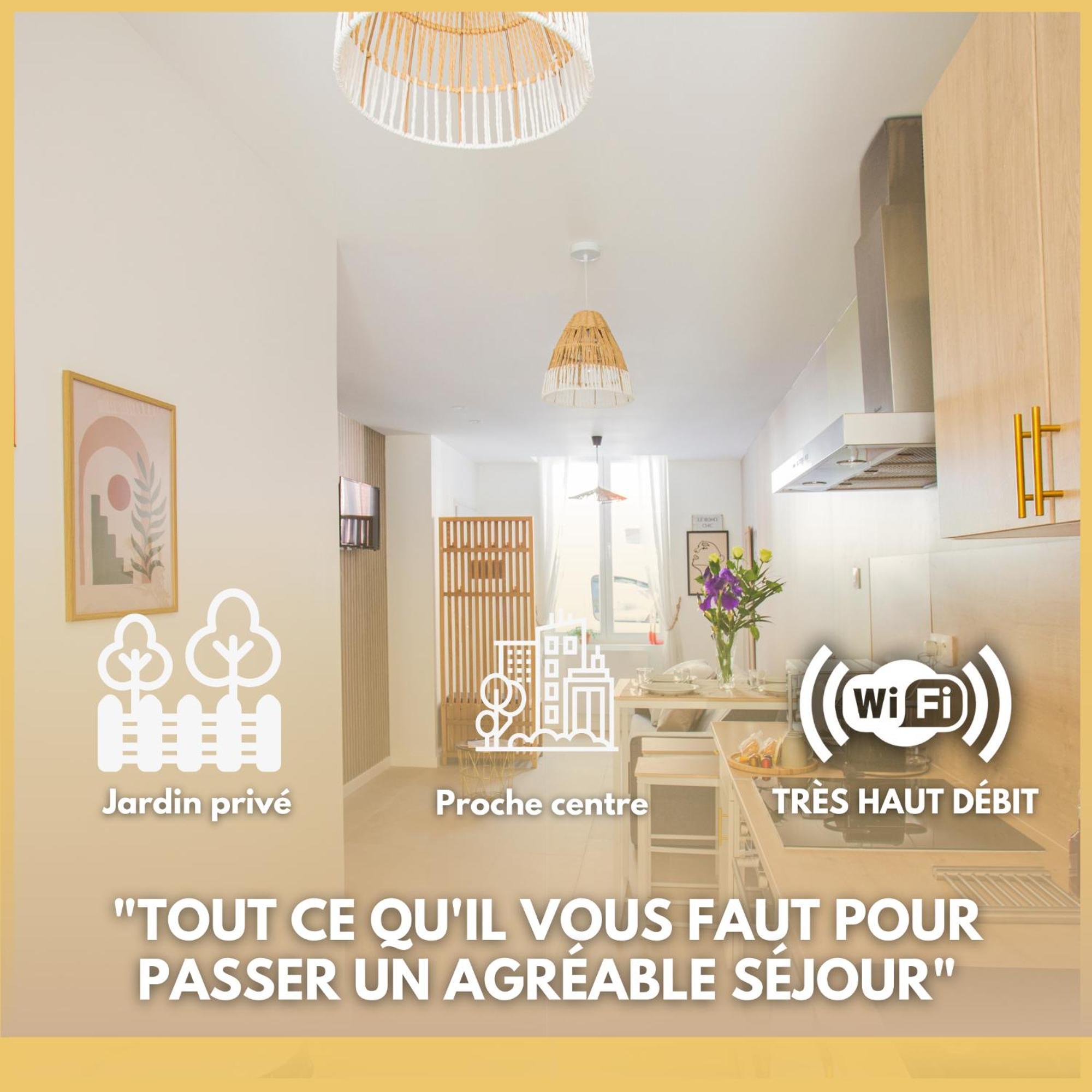 Ideal Pro & Couple - 2 Logements Theme Boho Chic Rdc & Dandy 1Er Etage - Quartier Calme - Jardin - Wifi Hd - Smart Tv - Parking Gratuit - Proche Centre & Transports - Ask Home Valenciennes Esterno foto